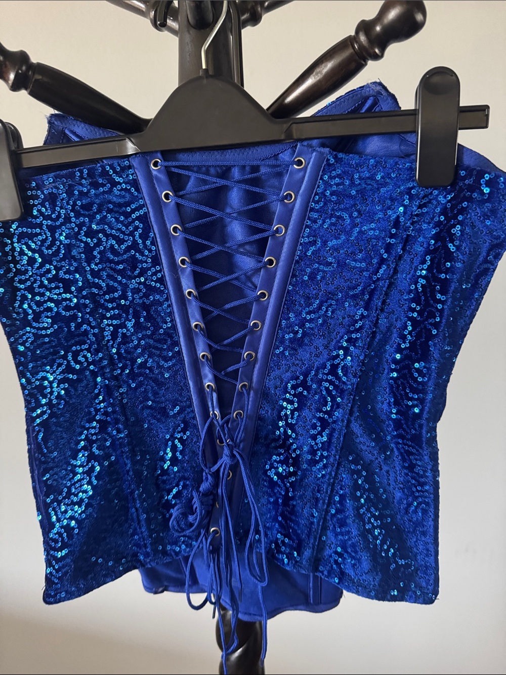 Frederick's of Hollywood Royal Blue Sequin Bustier - Picture 3 of 5